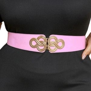 Plus Size Pink Medallion Wide Width Belt